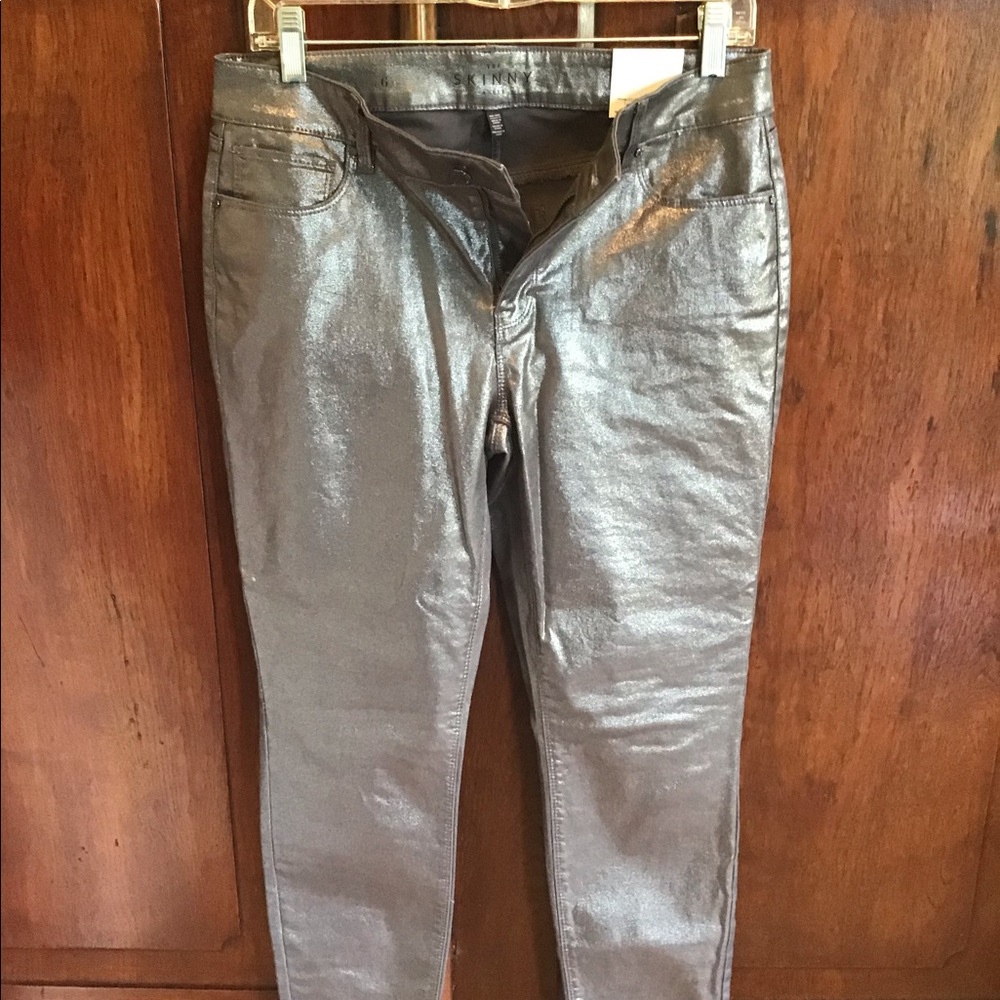 Foil Skinny Ankle Jean